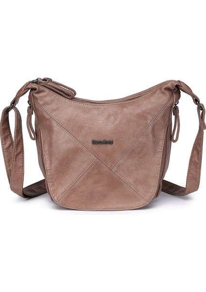 Barcelona Günlük Çapraz Askılı Kadın Postacı Çantası 1896 Vizon