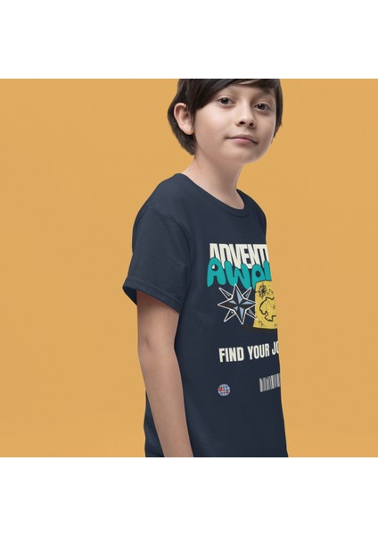 Çocuk Klasik Tişört – Yuvarlak Yaka, Günlük Kullanım Için