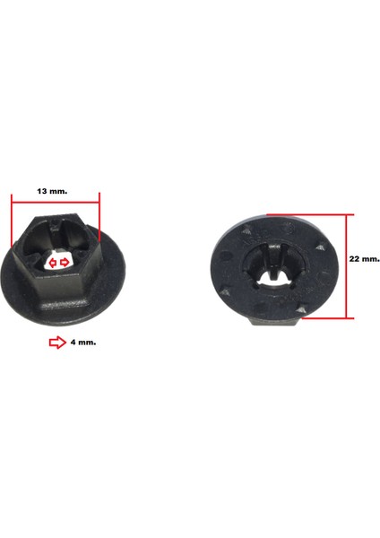 Klıps Plastık Somun Tutucu Unıversal Ar 8/2