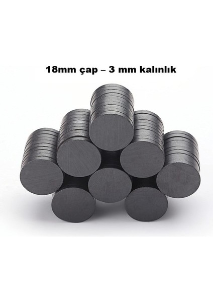 50 Adet 18X3 mm Yuvarlak Mıknatıs, Çok Amaçlı, Süsleme Mıknatısı, Ferrit Magnet -Kokulu Taş-Nişan Mıknatısı modelleri