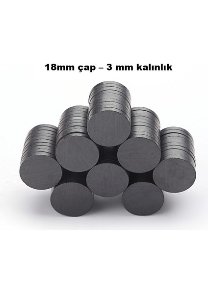 50 Adet 18X3 mm Yuvarlak Mıknatıs, Çok Amaçlı, Süsleme Mıknatısı, Ferrit Magnet -Kokulu Taş-Nişan Mıknatısı fırsatları