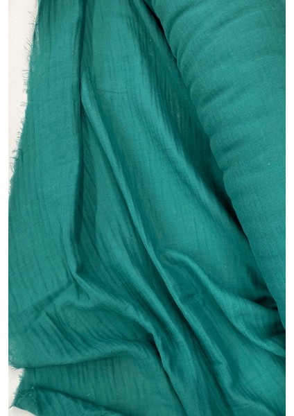 Çok Amaçlı Müslin Pamuklu Bebek Örtü ve Battaniye Kumaşı Müslin Bez Petrol Yeşili 41