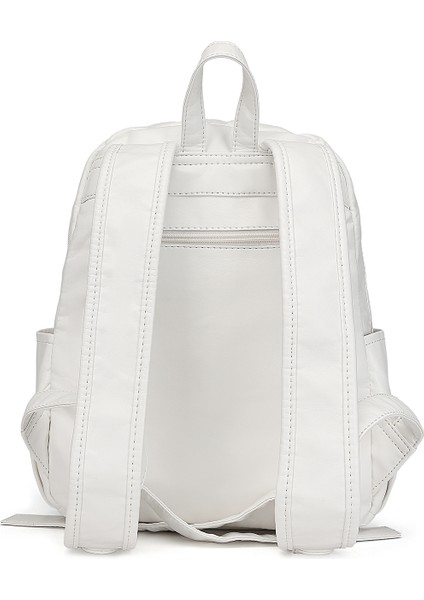 Barcelona Günlük Çok Cepli Orta Boy Kadın Sırt Çantası 1871 Beyaz modelleri