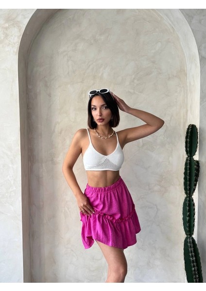 Çingene Keten Etek Fuşya S24808 modelleri