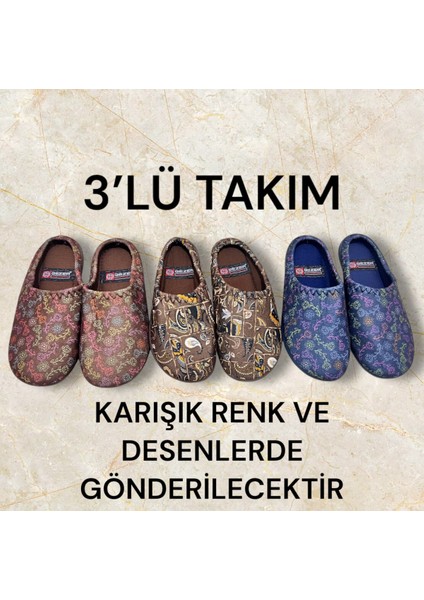 Kadın Ev Terlik ( 3lü Set ) Halı Terliği Zenne Gezer Gondol Kadın Terlik fırsatları