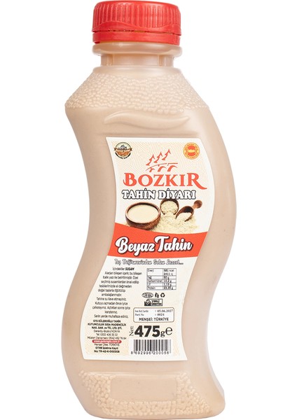 Güleroğlu Beyaz Bozkır Tahini Plastik Kutu Net 475 gr