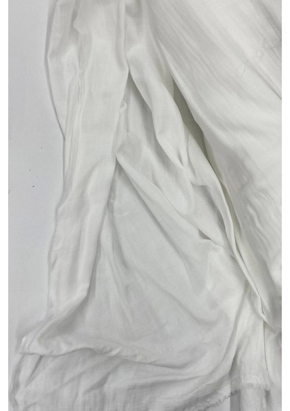 Çok Amaçlı Müslin Pamuklu Bebek Örtü ve Battaniye Kumaşı Müslin Bez Kırık Beyaz 11