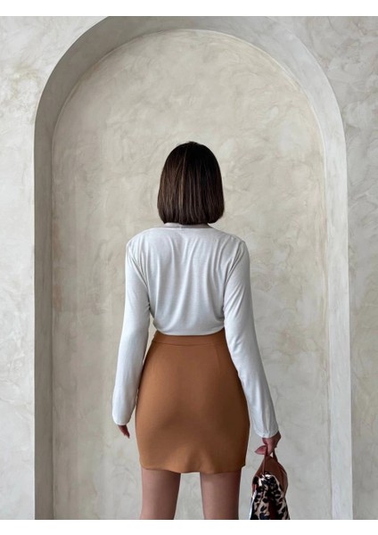 Çift Yırtmaçlı Etek Camel S25910 fiyatları