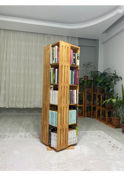Ahşap Döner Kitaplık 360 Döner Dekoratif Kitap Standı fırsatları