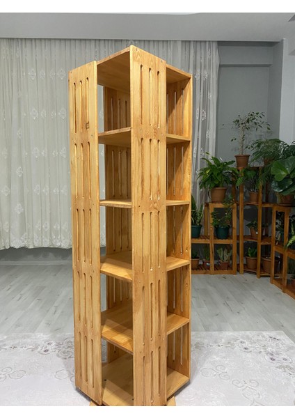 Ahşap Döner Kitaplık 360 Döner Dekoratif Kitap Standı indirimleri