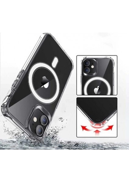 Iphone 13 Kılıf Kamera Lens Korumalı Magsafe Destekli Şeffaf Darbe Emici Sert Kapak modelleri