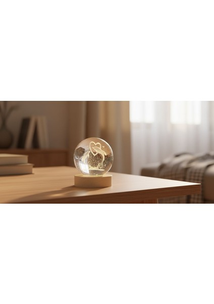 3D LED Kalpli Yunus Balığı Kristal Küre – Sarı Işıklı, Dekoratif ve Hediyelik Ürün indirimleri