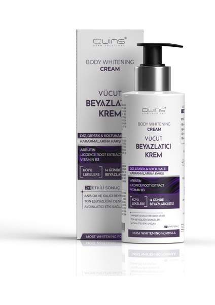 Kararma Karşıtı Vücut Beyazlatıcı Krem 200 ml