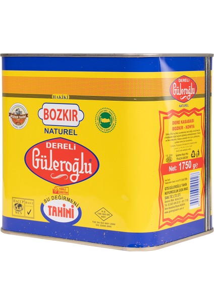 Güleroğlu Kepekli Bozkır Tahini Teneke Kutu Net 1750 gr fiyatları