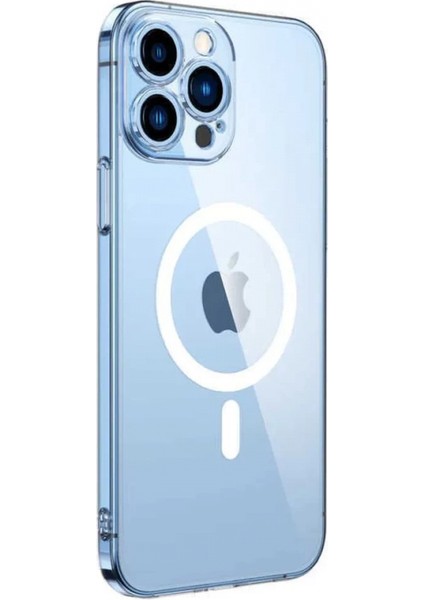 Iphone 13 Pro Max Kılıf Kamera Lens Korumalı Magsafe Destekli Şeffaf Darbe Emici Sert Kapak