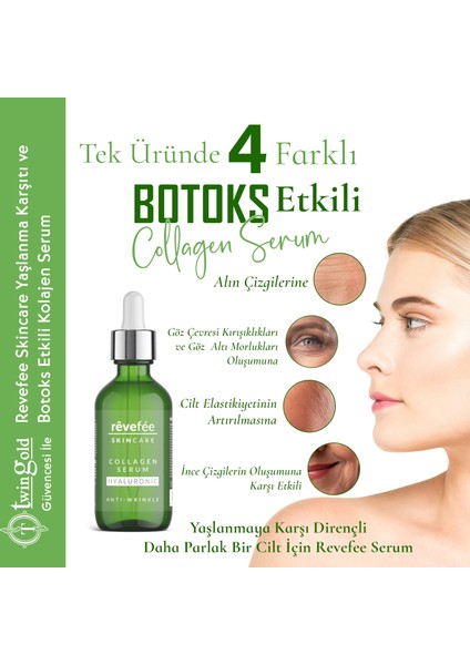 Skincare Kolajen Serum Hyalüronik Asit Anti-Wrinkle-Nemlendirici 50 ml fırsatları