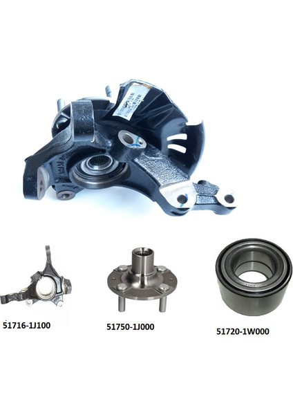 Hyundaı Aks Tasıyıcı Tabla I20 Komple Set Sag