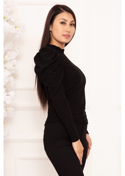 Prenses Kol Bluz Siyah W3125 modelleri