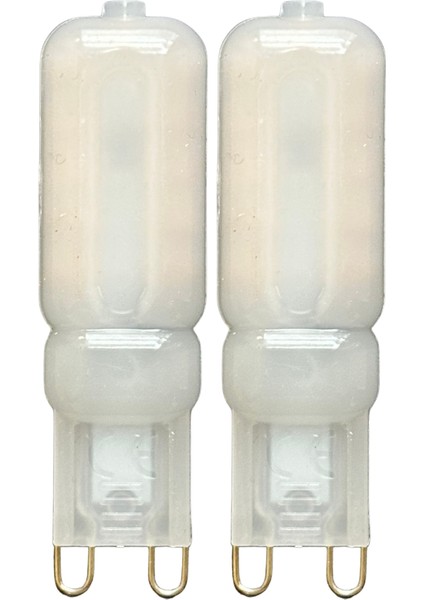 (2 adet) Osaka buzlu 5W Sarı Işık (3000K) G9 Duylu LED Kapsül Ampul