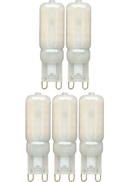 (5 adet) Osaka buzlu 5W Sarı Işık (3000K) G9 Duylu LED Kapsül Ampul
