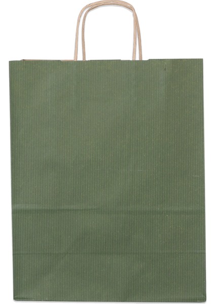 45*50*14 Yeşil Kraft Saplı Kağıt Çanta 25 Adet fiyatları