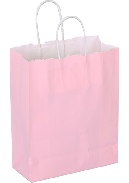 18*24*8 Pembe Saplı Kağıt Çanta 24 Adet fiyatları