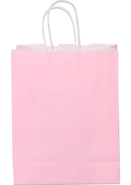 18*24*8 Pembe Saplı Kağıt Çanta 24 Adet modelleri