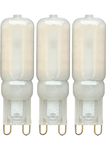 (3 adet) Osaka buzlu 5W Sarı Işık (3000K) G9 Duylu LED Kapsül Ampul