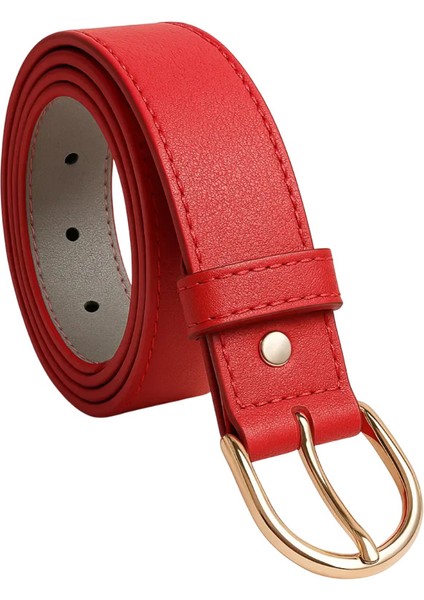 Kız Çocuk Deri Kemer Kırmızı Kot ve Kumaş fiyatları