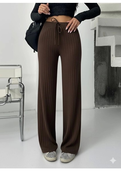 Fitilli Şardonlu Pantolon Kahve A4058