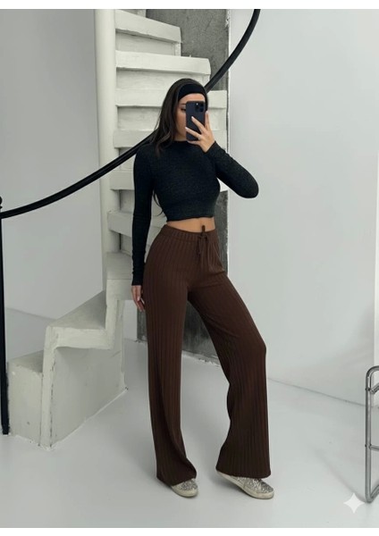 Fitilli Şardonlu Pantolon Kahve A4058 fiyatları