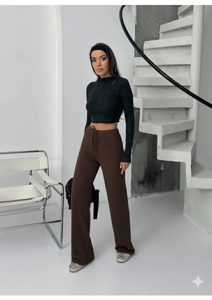 Fitilli Şardonlu Pantolon Kahve A4058 modelleri