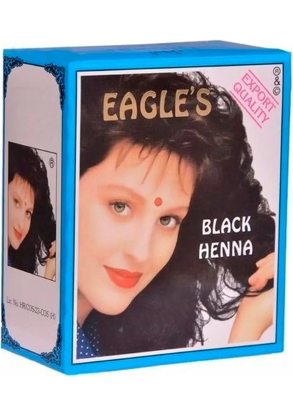 Eagle's Orijinal Hint Kınası Saç Boyası Siyah - Black Henna