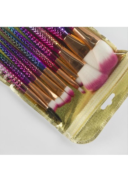 Zengezur Ocean 10LU Balık Makyaj Fırça Seti-Pembe