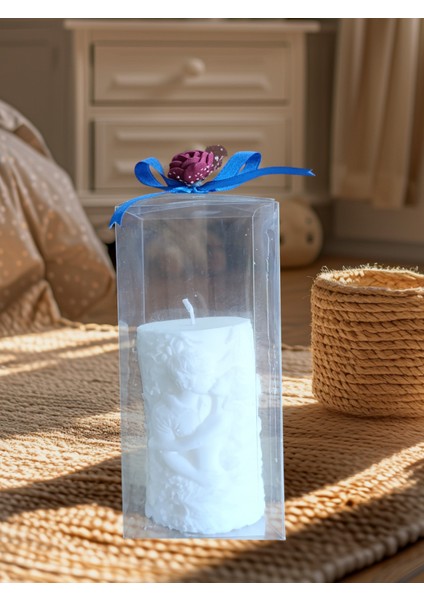 Dekoratif Mum (Romantik Aşıklar Figürlü –beyaz Renk -Kokulu Doğal)