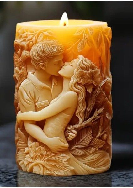 Dekoratif Mum (Romantik Aşıklar Figürlü –beyaz Renk -Kokulu Doğal) modelleri