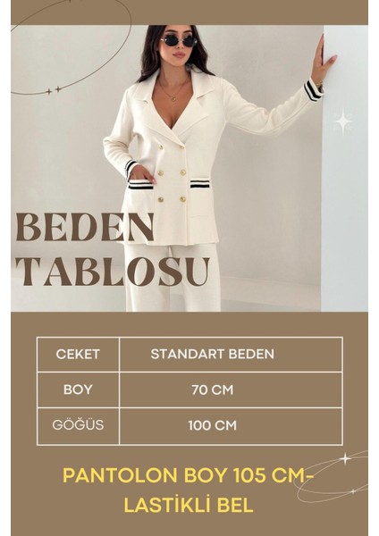 Zamansız Şıklık: Kadın Triko Takım (Ceket & Pantolon) - Yeni Sezon Koleksiyonu 3006 fırsatları