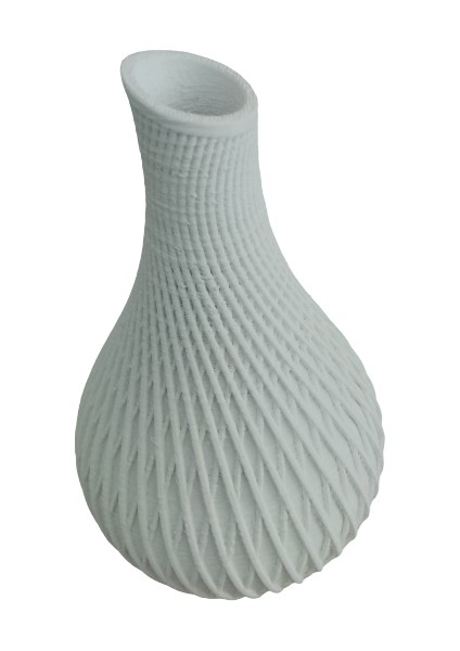 3D Baskı Dekoratif Vazo - Beyaz Pla - 18 cm fiyatları