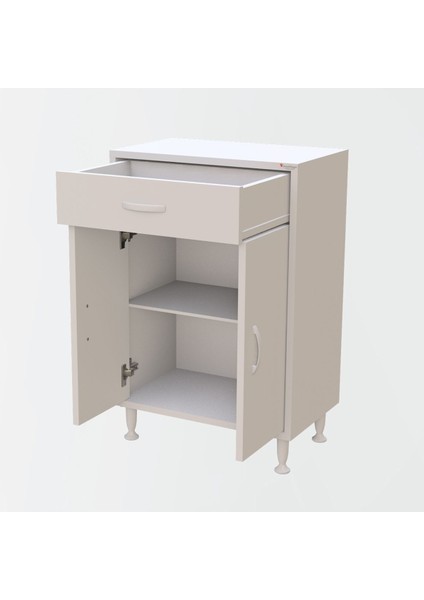 Çok Amaçlı Dolap Çekmeceli ve İki Kapaklı Mutfak Dolabı Banyo Dolabı Ofis Dolabı