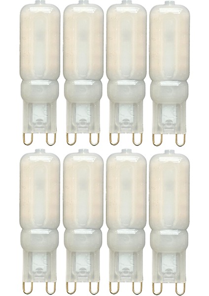 (8 adet) Osaka buzlu 5W Sarı Işık (3000K) G9 Duylu LED Kapsül Ampul