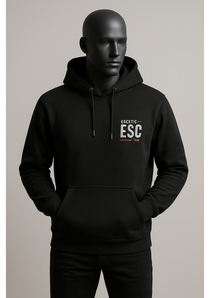 Oversize %100 Pamuk Double Face Kapüşonlu Kanguru Cepli Sweatshirt Rahat Kalıp, Şık ve Konforlu Günlük Kombin