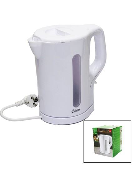 Plastik Kettle Su Isıtıcısı Beyaz 1.7lt 2000W Otomatik Kapanma - 360° Gövde - Kablo Saklama KK-3304 (5282)