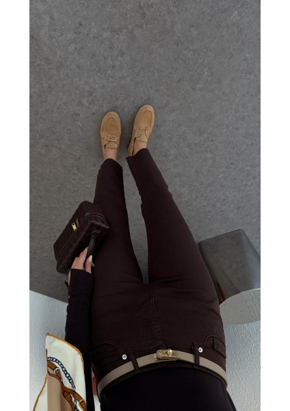 Kahverengi Momfit Jean indirimleri