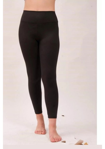 Siyah Yüksek Bel Fitilli Kadın Tayt Yazlık 2001 modelleri