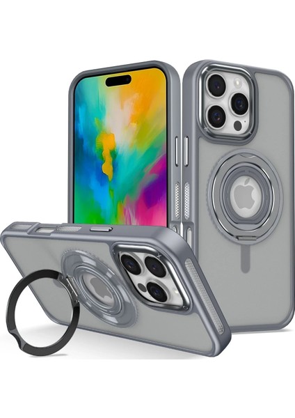 Ds-Derin Joko Iphone 16 Pro Max Banza Magsafe Standlı Kapak - Titan Gri