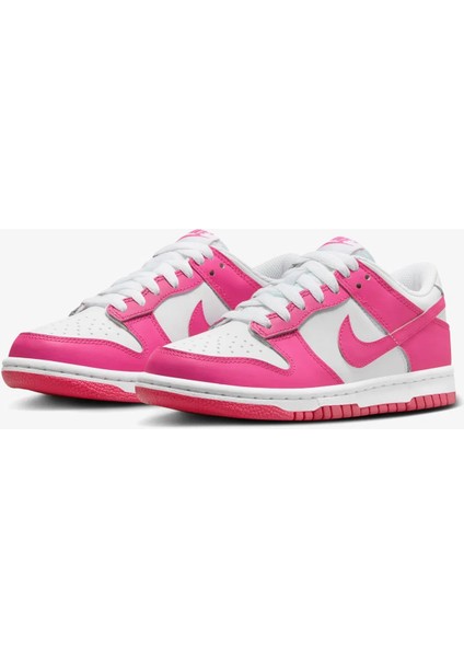 Dunk Low Pembe Beyaz Deri Kadın Sneaker Spor Ayakkabı - FB9109-102