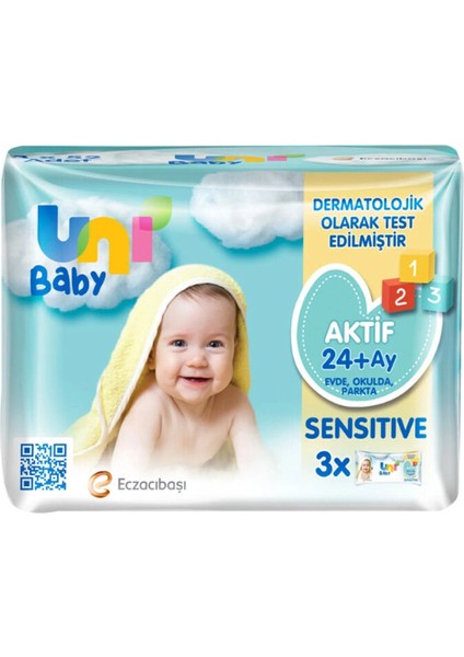 Nessiworld Uni Baby Aktif Sensitive Islak Havlu Mendil 3lü 156 Yaprak