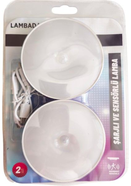 2 Adet Hareket Sensörlü USB Şarjlı LED Işık Lamba-Oda, Mutfak, Salon ve Merdiven Işıklandırma fırsatları