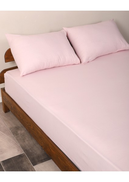 Pembe Çift Kişilik Lastikli Çarşaf modelleri