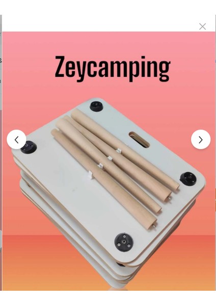 Zeycamping Profesyonel Mdf Kamp Balkon Bahçe Sehpa Masası 4 Kişilik Ebatlarda modelleri